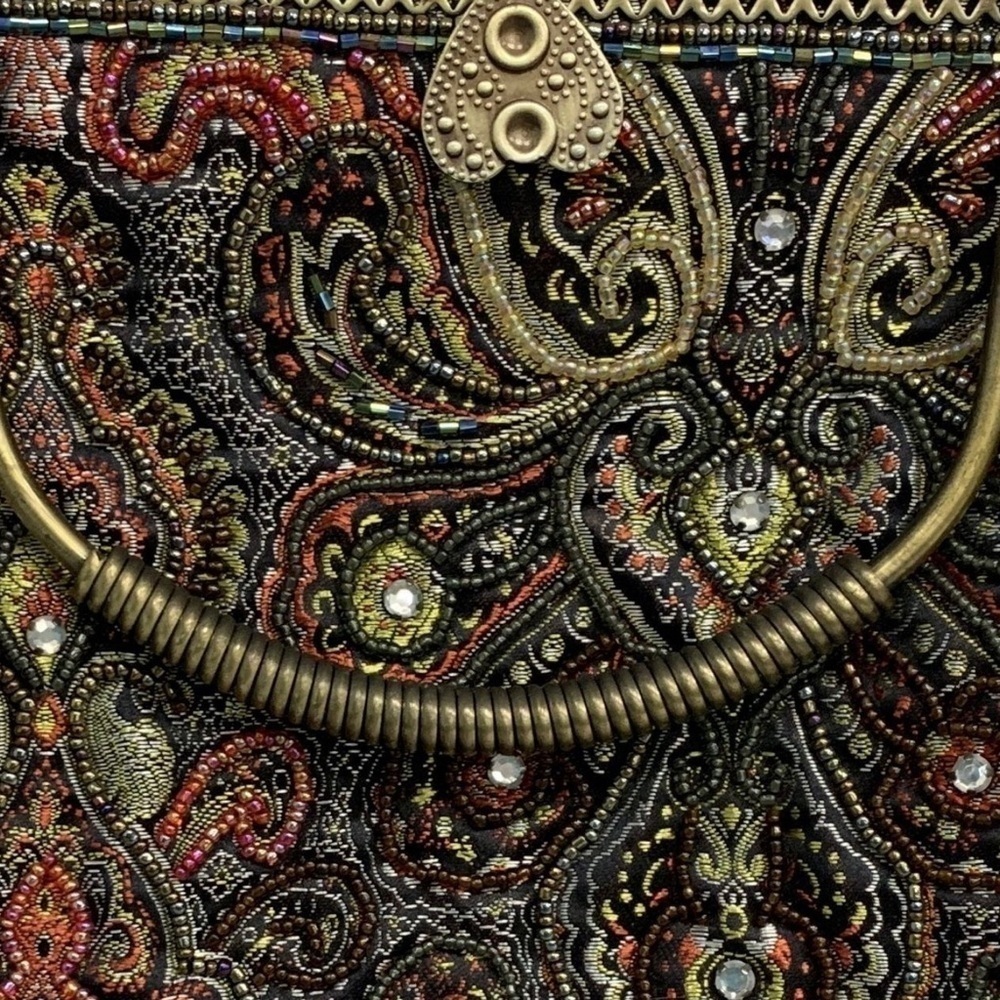 Vintage Beaded Purse with Chain - Picture 4 of 5